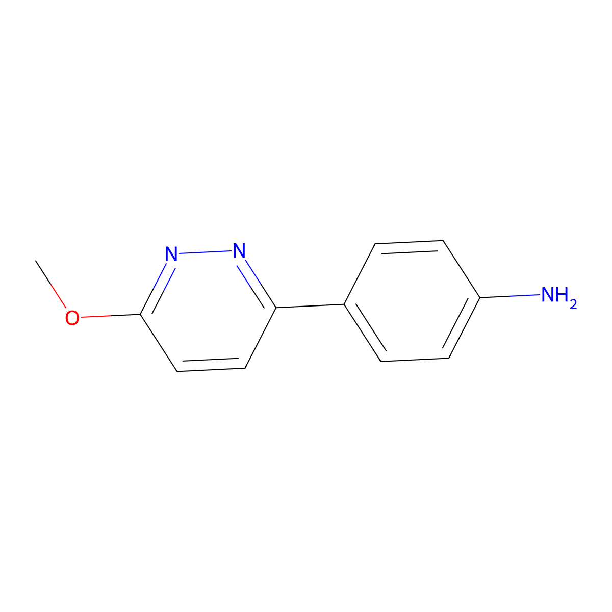 4-(6-Methoxypyridazin-3-yl)aniline molecular structure, CAS 1105195-18-3