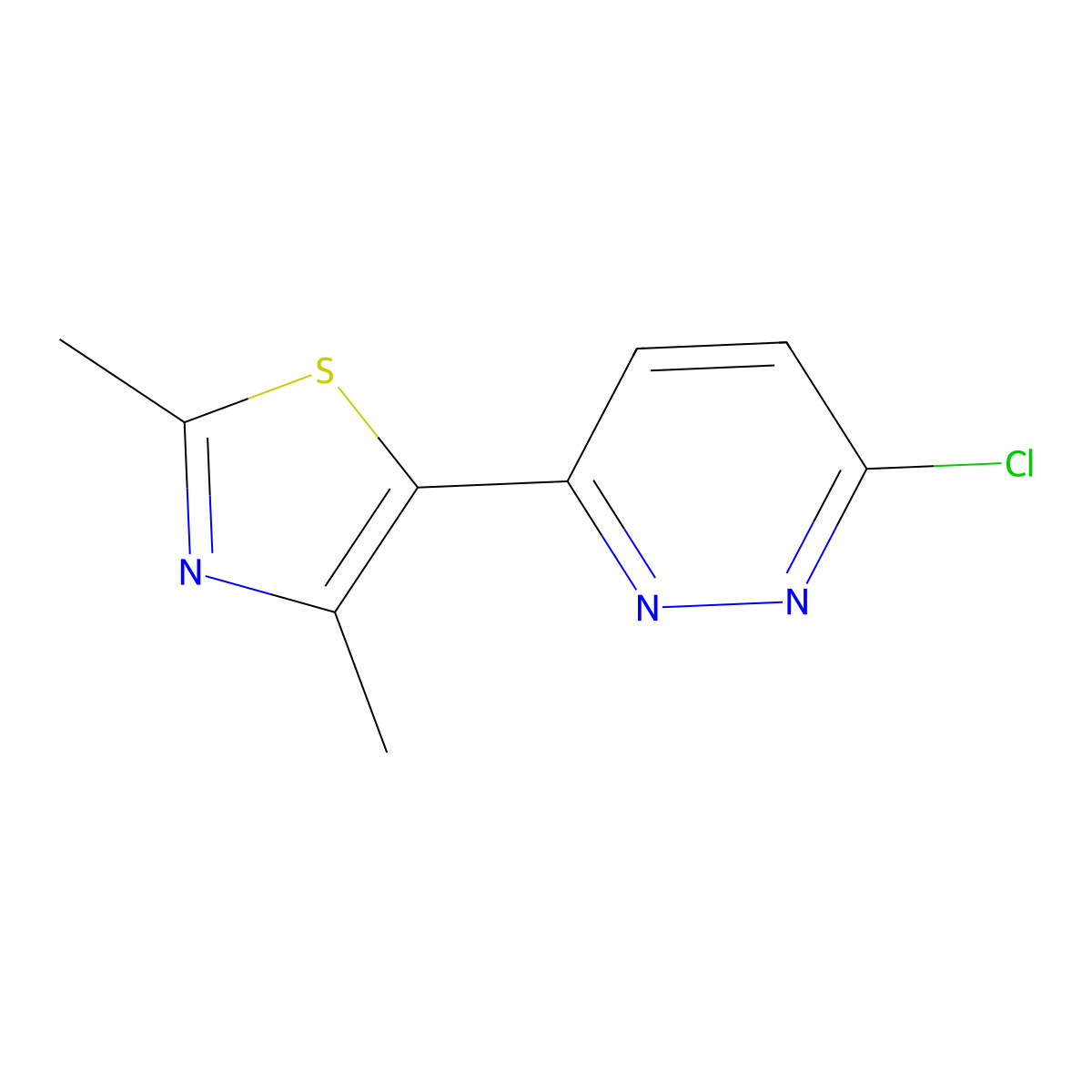 3-Chloro-6-(2,4-dimethyl-1,3-thiazol-5-yl)pyridazine molecular structure, CAS 1105195-25-2