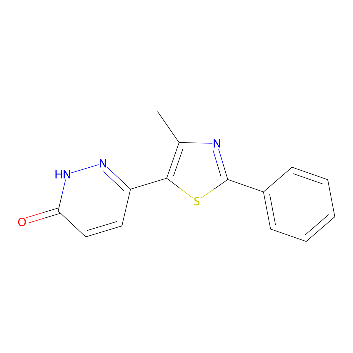 6-(4-Methyl-2-phenyl-1,3-thiazol-5-yl)pyridazin-3-ol molecular structure, CAS 1105195-28-5