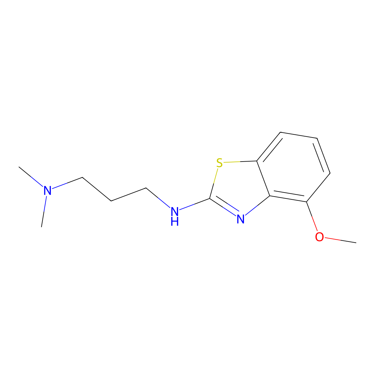 N'-(4-methoxy-1,3-benzothiazol-2-yl)-N,N-dimethylpropane-1,3-diamine molecular structure, CAS 1105195-30-9
