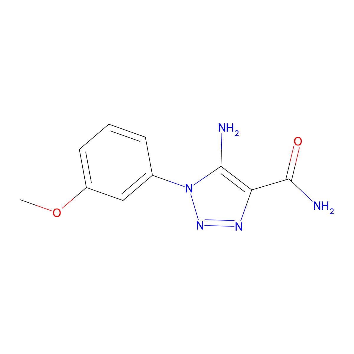 5-Amino-1-(3-methoxyphenyl)-1H-1,2,3-triazole-4-carboxamide molecular structure, CAS 1105195-32-1