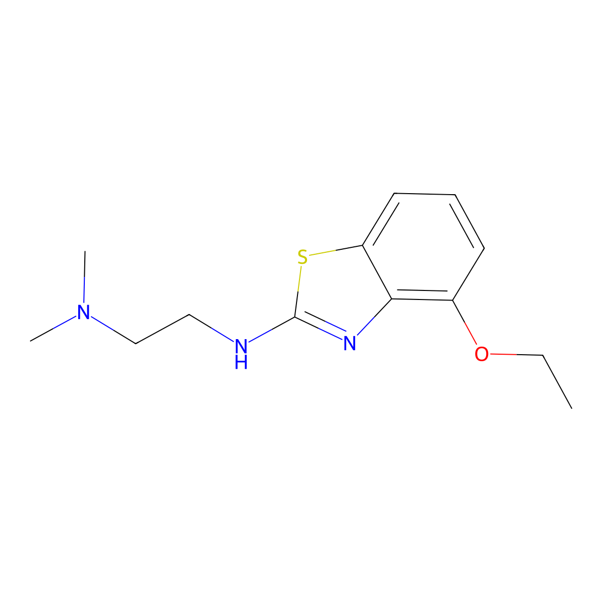 N'-(4-ethoxy-1,3-benzothiazol-2-yl)-N,N-dimethylethane-1,2-diamine molecular structure, CAS 1105195-33-2