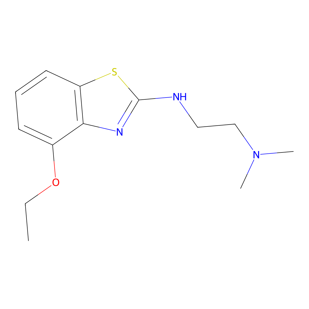 N'-(4-ethoxy-1,3-benzothiazol-2-yl)-N,N-dimethylethane-1,2-diamine molecular structure, CAS 1105195-33-2
