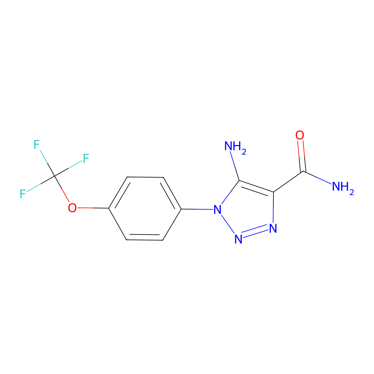 5-Amino-1-[4-(trifluoromethoxy)phenyl]-1H-1,2,3-triazole-4-carboxamide molecular structure, CAS 1105195-35-4