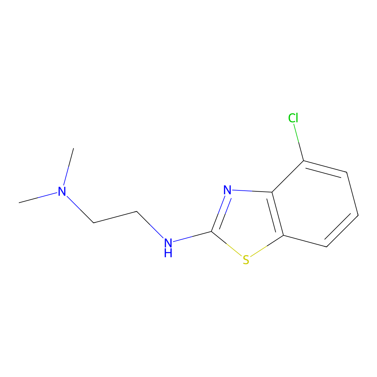 N'-(4-chloro-1,3-benzothiazol-2-yl)-N,N-dimethylethane-1,2-diamine molecular structure, CAS 1105195-39-8