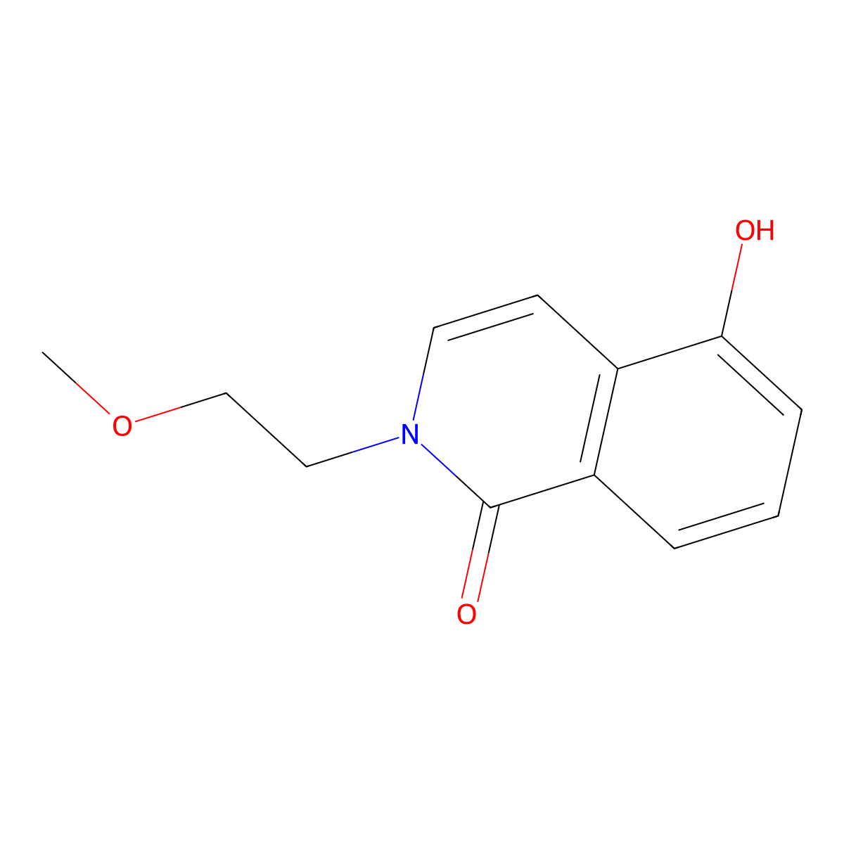 5-hydroxy-2-(2-methoxyethyl)isoquinolin-1(2H)-one molecular structure, CAS 1105195-56-9