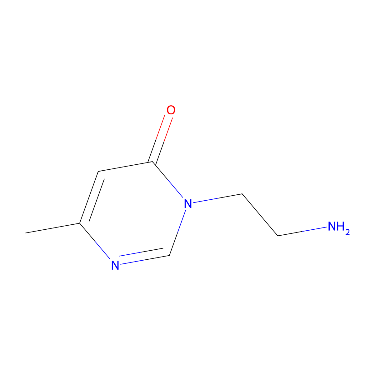 3-(2-Aminoethyl)-6-methylpyrimidin-4-one molecular structure, CAS 1105195-67-2