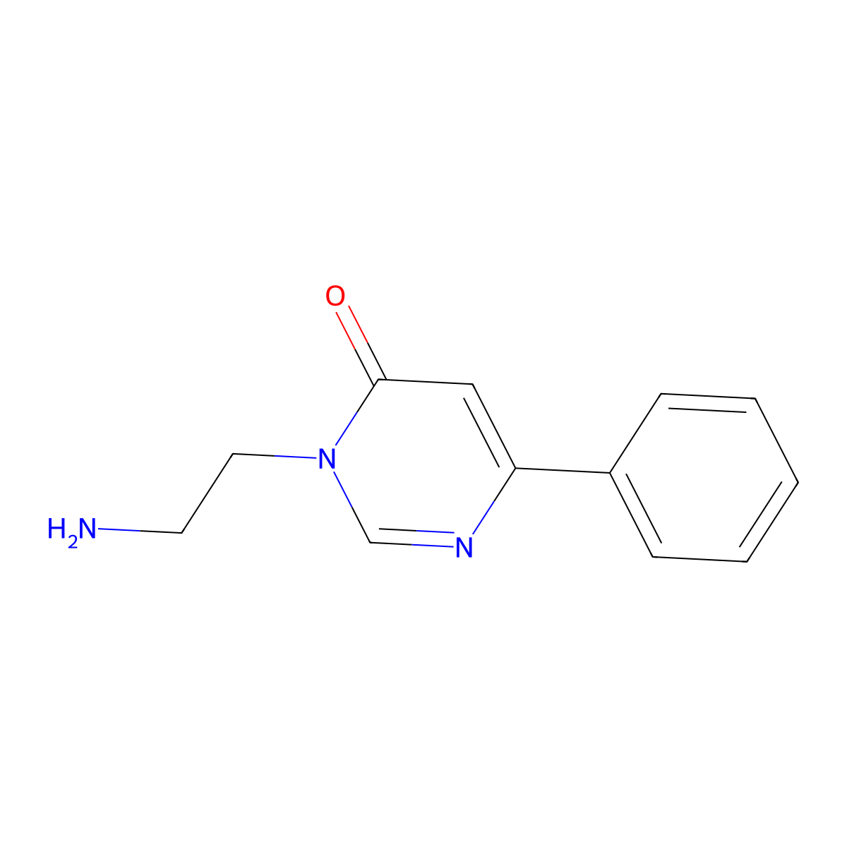3-(2-Aminoethyl)-6-phenylpyrimidin-4-one molecular structure, CAS 1105195-70-7