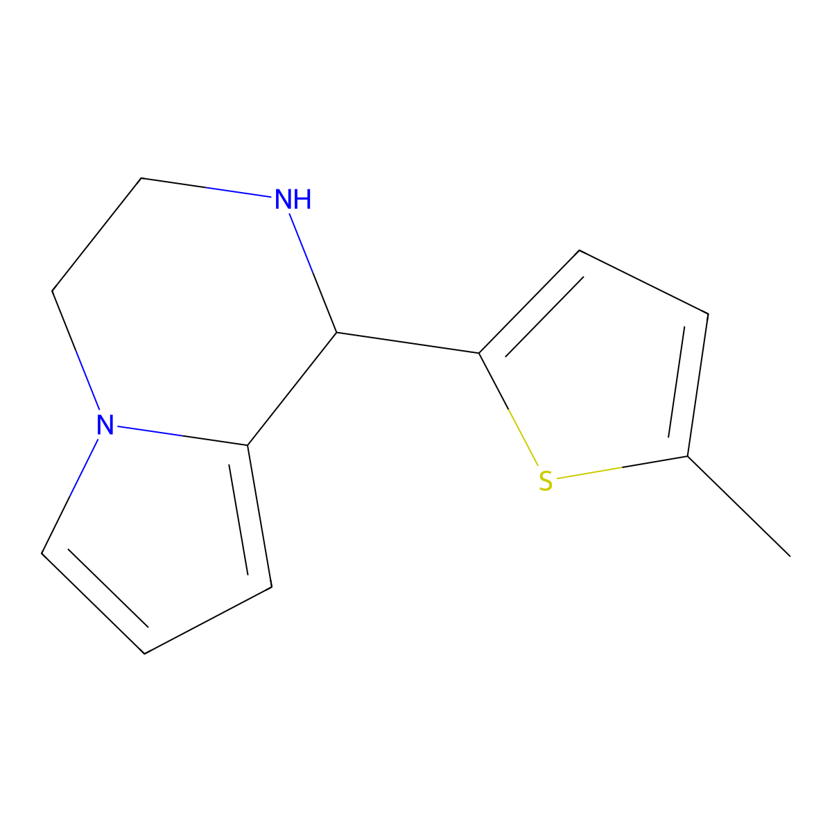 1-(5-Methyl-2-thienyl)-1,2,3,4-tetrahydropyrrolo[1,2-a]pyrazine molecular structure, CAS 1105195-75-2