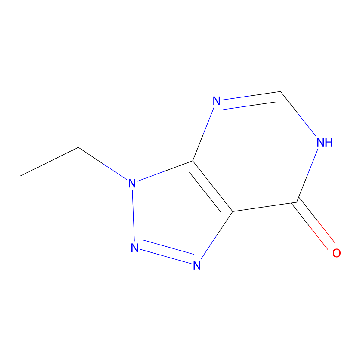 3-Ethyl-3,6-dihydro-7H-[1,2,3]triazolo[4,5-d]pyrimidin-7-one molecular structure, CAS 1105195-78-5