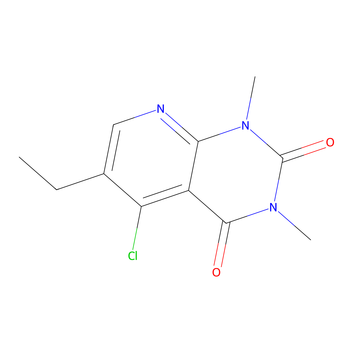 5-Chloro-6-ethyl-1,3-dimethylpyrido[2,3-d]pyrimidine-2,4-dione molecular structure, CAS 1105195-89-8