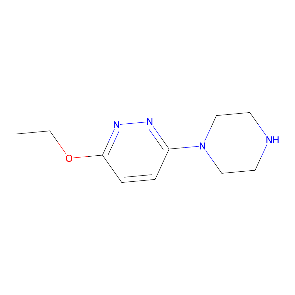 3-Ethoxy-6-(piperazin-1-yl)pyridazine molecular structure, CAS 1105195-92-3