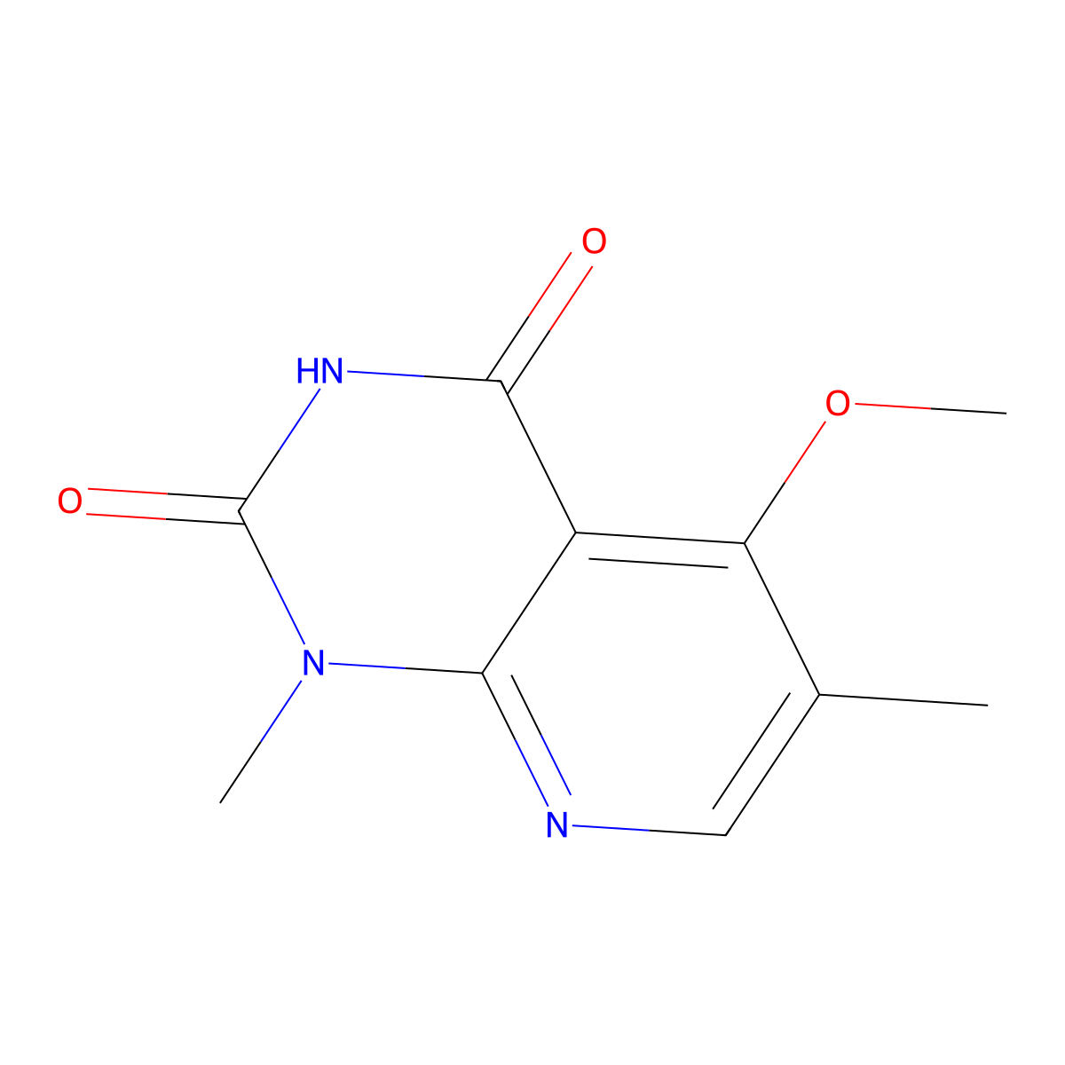 5-methoxy-1,6-dimethylpyrido[2,3-d]pyrimidine-2,4(1H,3H)-dione molecular structure, CAS 1105195-95-6