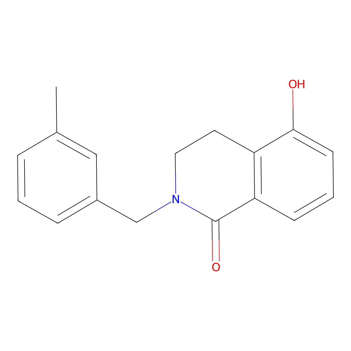 5-hydroxy-2-(3-methylbenzyl)-3,4-dihydroisoquinolin-1(2H)-one molecular structure, CAS 1105196-17-5