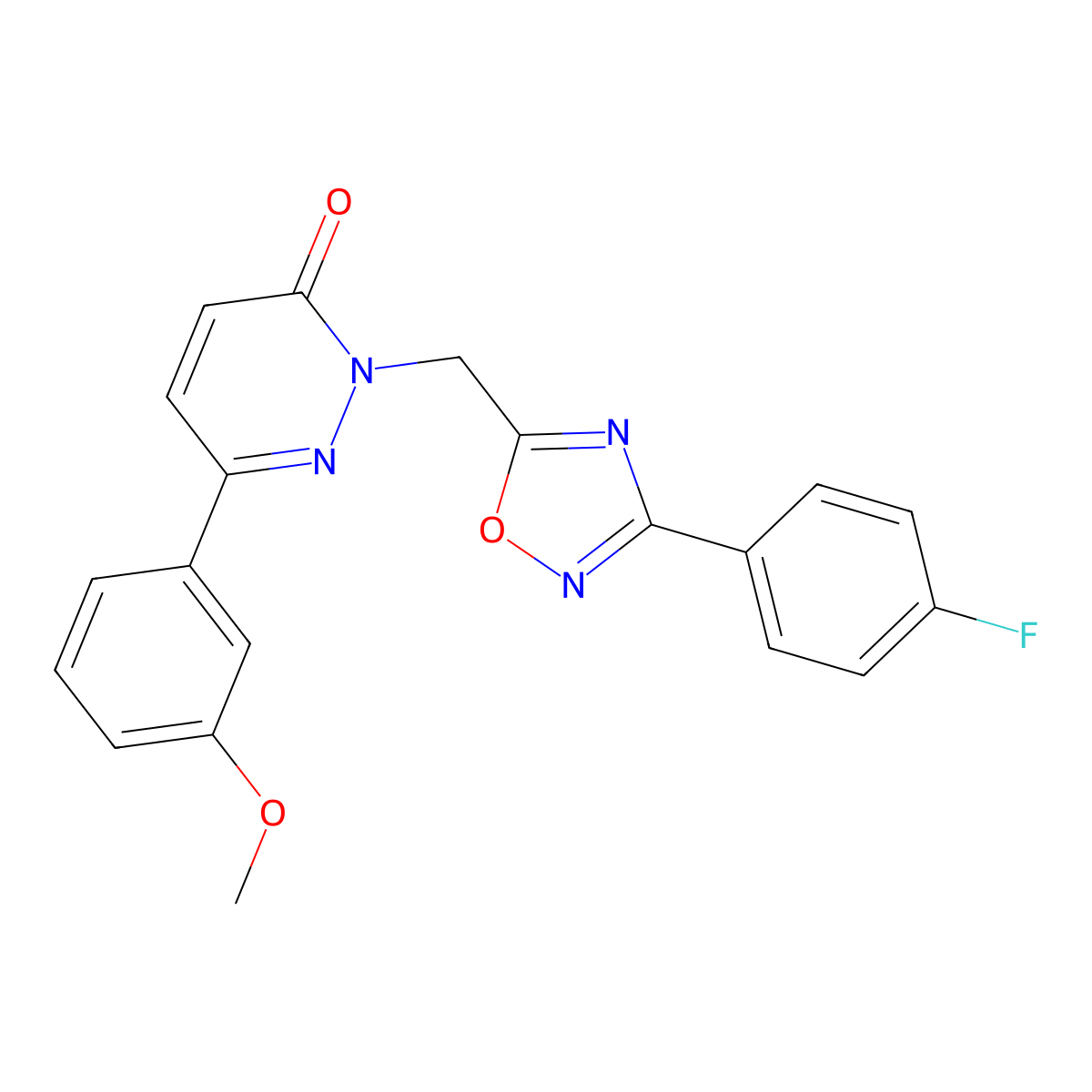 2-((3-(4-fluorophenyl)-1,2,4-oxadiazol-5-yl)methyl)-6-(3-methoxyphenyl)pyridazin-3(2H)-one molecular structure, CAS 1105196-34-6