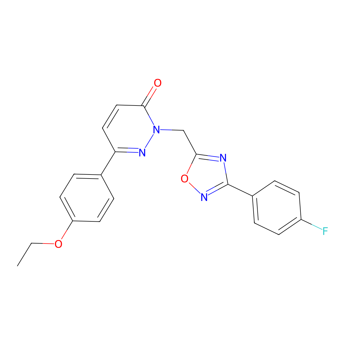 6-(4-ethoxyphenyl)-2-((3-(4-fluorophenyl)-1,2,4-oxadiazol-5-yl)methyl)pyridazin-3(2H)-one molecular structure, CAS 1105196-36-8