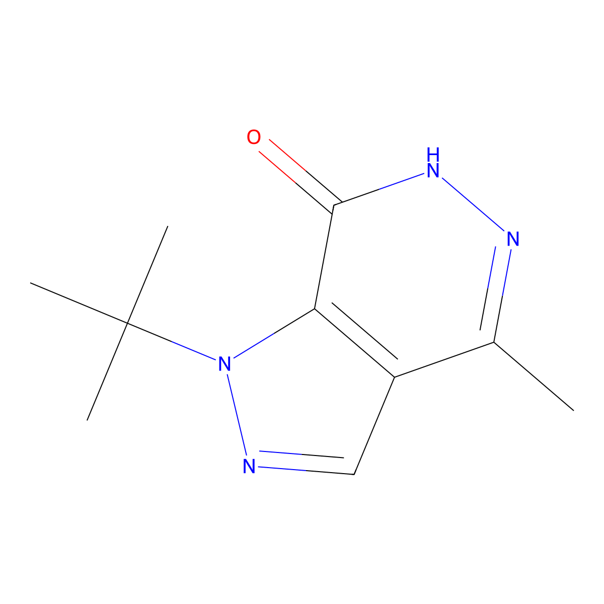 1-tert-butyl-4-methyl-1,6-dihydro-7H-pyrazolo[3,4-d]pyridazin-7-one molecular structure, CAS 1105196-44-8