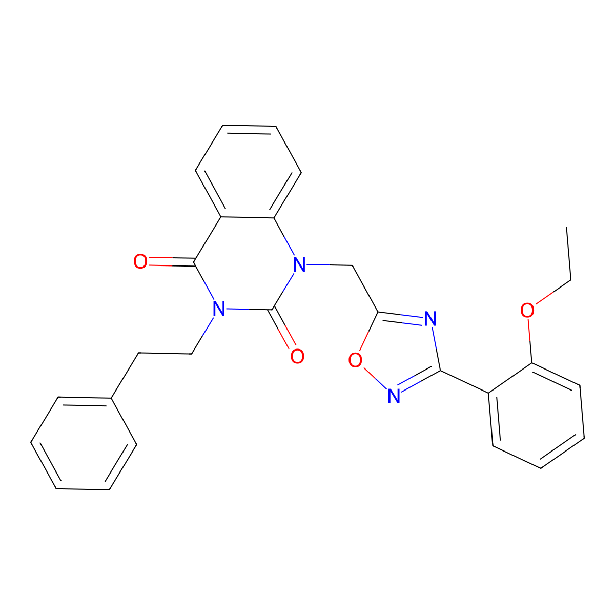 1-{[3-(2-Ethoxyphenyl)-1,2,4-oxadiazol-5-yl]methyl}-3-(2-phenylethyl)-1,2,3,4-tetrahydroquinazoline-2,4-dione molecular structure, CAS 1105197-13-4
