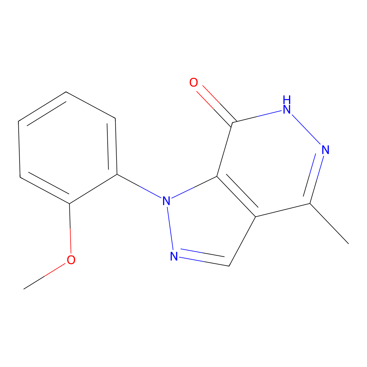 1-(2-methoxyphenyl)-4-methyl-1,6-dihydro-7H-pyrazolo[3,4-d]pyridazin-7-one molecular structure, CAS 1105197-91-8