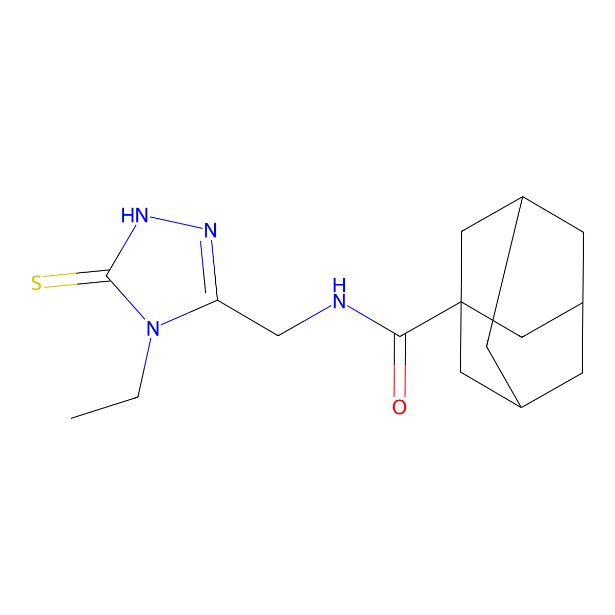 N-[(4-ethyl-5-sulfanyl-4H-1,2,4-triazol-3-yl)methyl]adamantane-1-carboxamide molecular structure, CAS 1105198-64-8