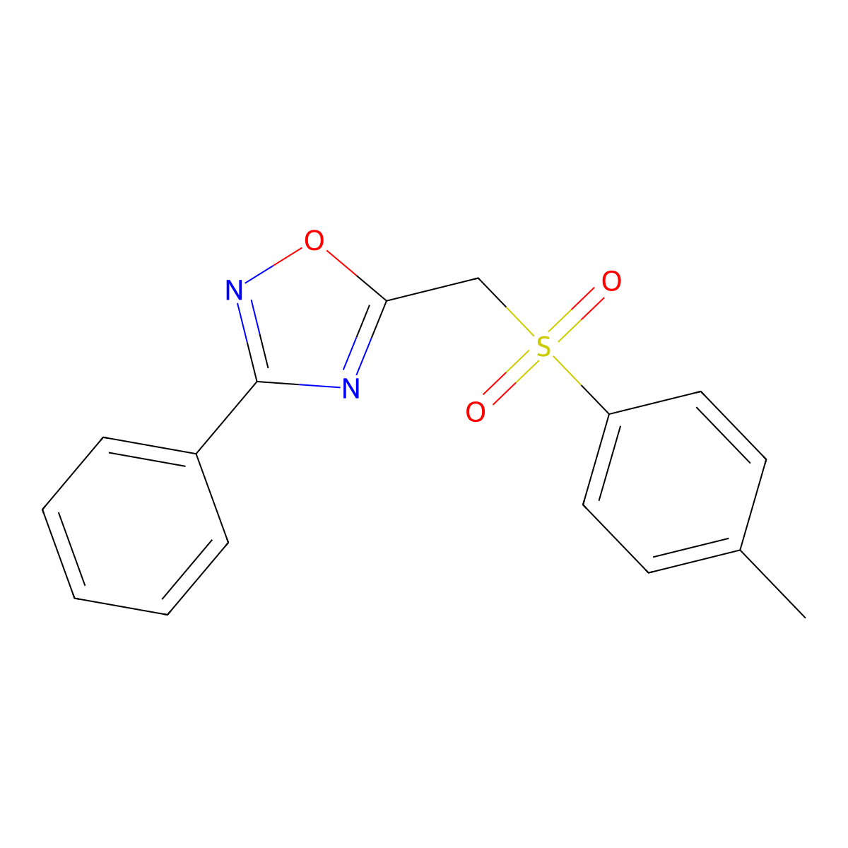 3-Phenyl-5-(tosylmethyl)-1,2,4-oxadiazole molecular structure, CAS 1105198-96-6