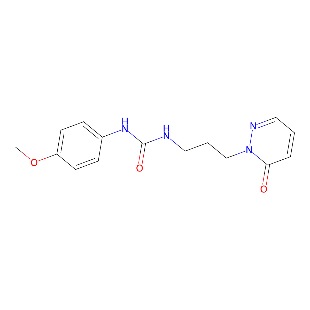 1-(4-methoxyphenyl)-3-(3-(6-oxopyridazin-1(6H)-yl)propyl)urea molecular structure, CAS 1105199-22-1