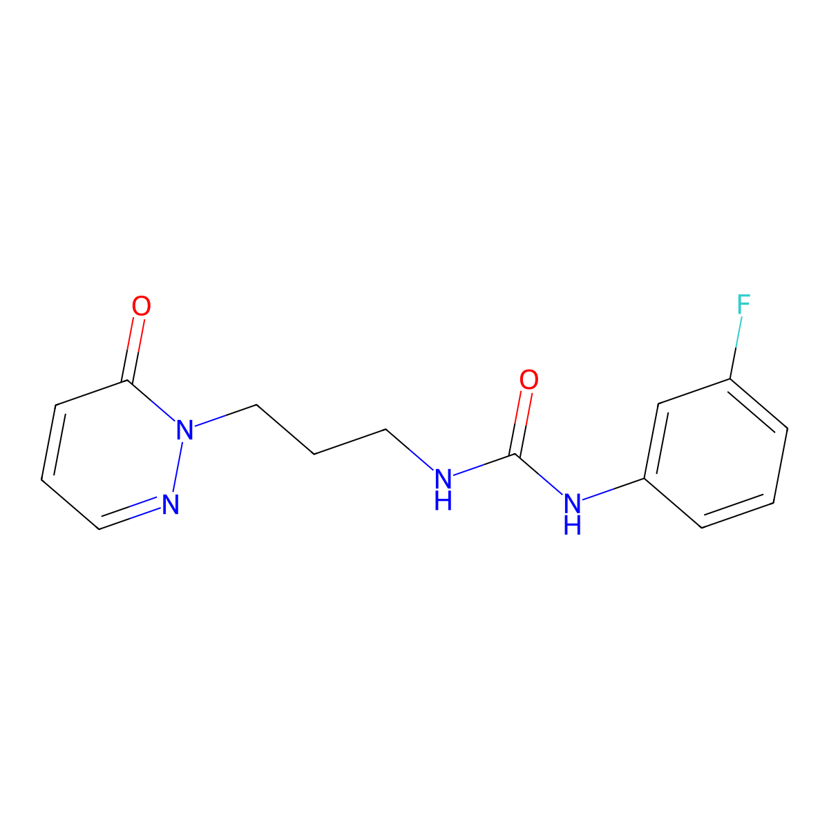1-(3-fluorophenyl)-3-(3-(6-oxopyridazin-1(6H)-yl)propyl)urea molecular structure, CAS 1105199-28-7