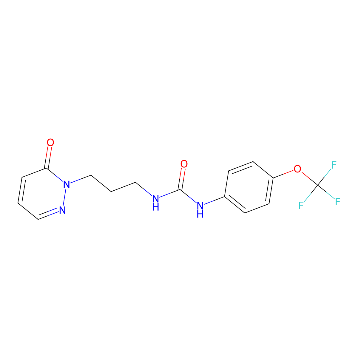 1-(3-(6-oxopyridazin-1(6H)-yl)propyl)-3-(4-(trifluoromethoxy)phenyl)urea molecular structure, CAS 1105199-34-5