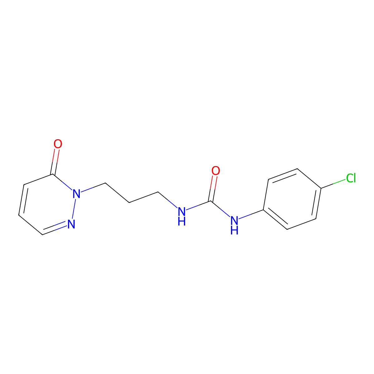 1-(4-chlorophenyl)-3-(3-(6-oxopyridazin-1(6H)-yl)propyl)urea molecular structure, CAS 1105199-52-7