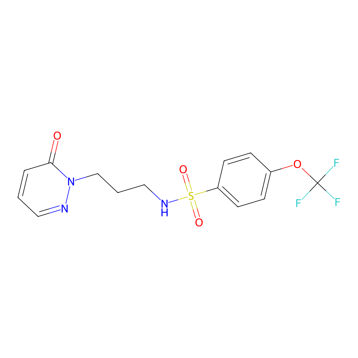 N-(3-(6-oxopyridazin-1(6H)-yl)propyl)-4-(trifluoromethoxy)benzenesulfonamide molecular structure, CAS 1105199-65-2