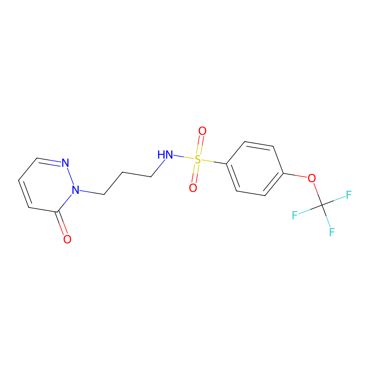 N-(3-(6-oxopyridazin-1(6H)-yl)propyl)-4-(trifluoromethoxy)benzenesulfonamide molecular structure, CAS 1105199-65-2