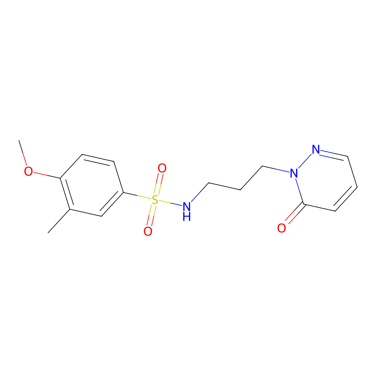 4-methoxy-3-methyl-N-(3-(6-oxopyridazin-1(6H)-yl)propyl)benzenesulfonamide molecular structure, CAS 1105199-79-8