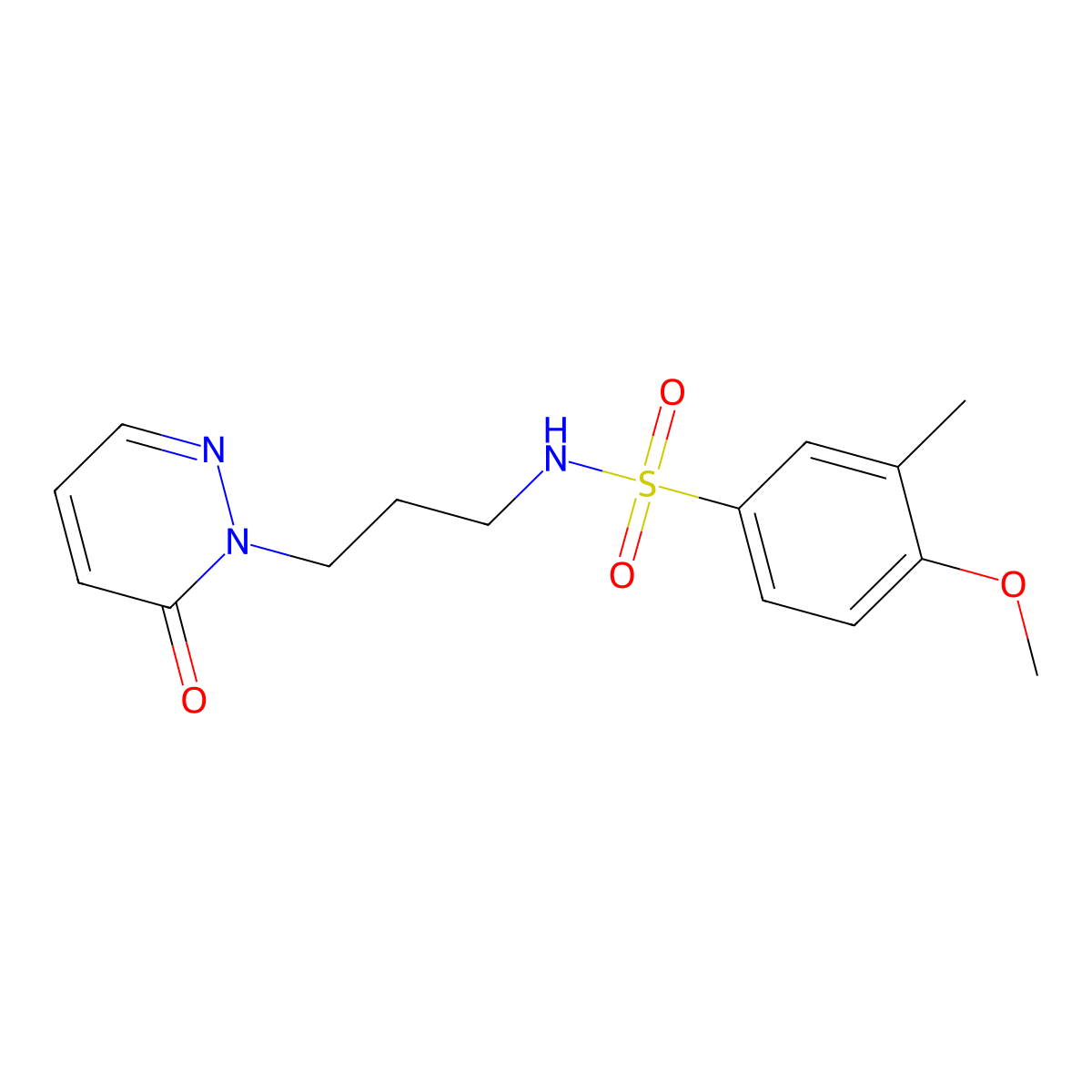 4-methoxy-3-methyl-N-(3-(6-oxopyridazin-1(6H)-yl)propyl)benzenesulfonamide molecular structure, CAS 1105199-79-8