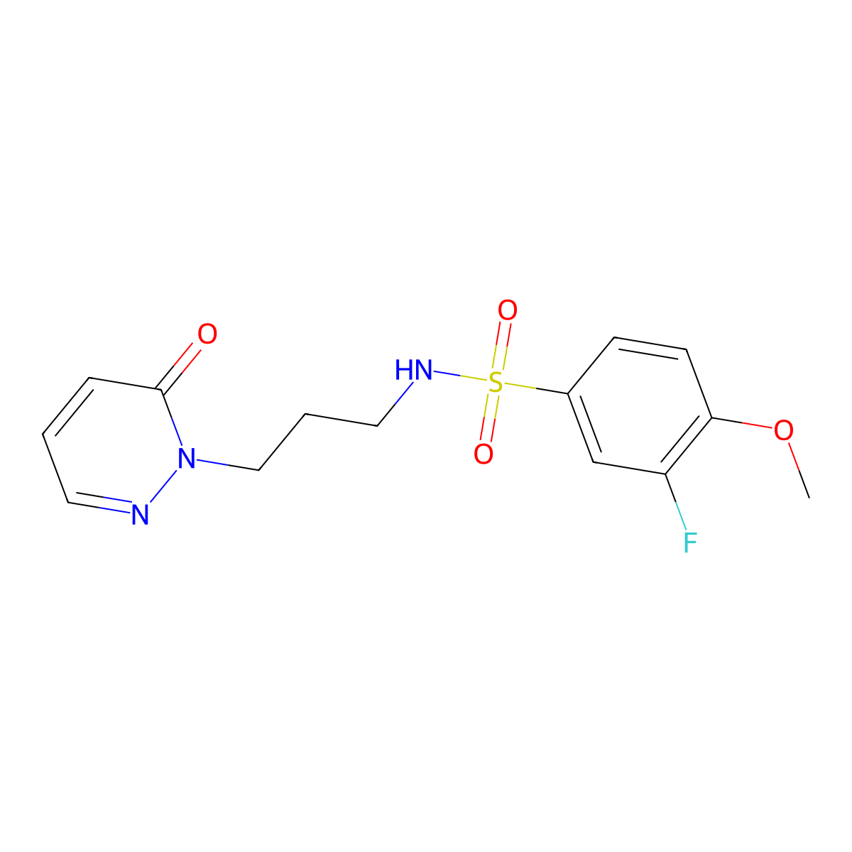 3-fluoro-4-methoxy-N-(3-(6-oxopyridazin-1(6H)-yl)propyl)benzenesulfonamide molecular structure, CAS 1105199-93-6