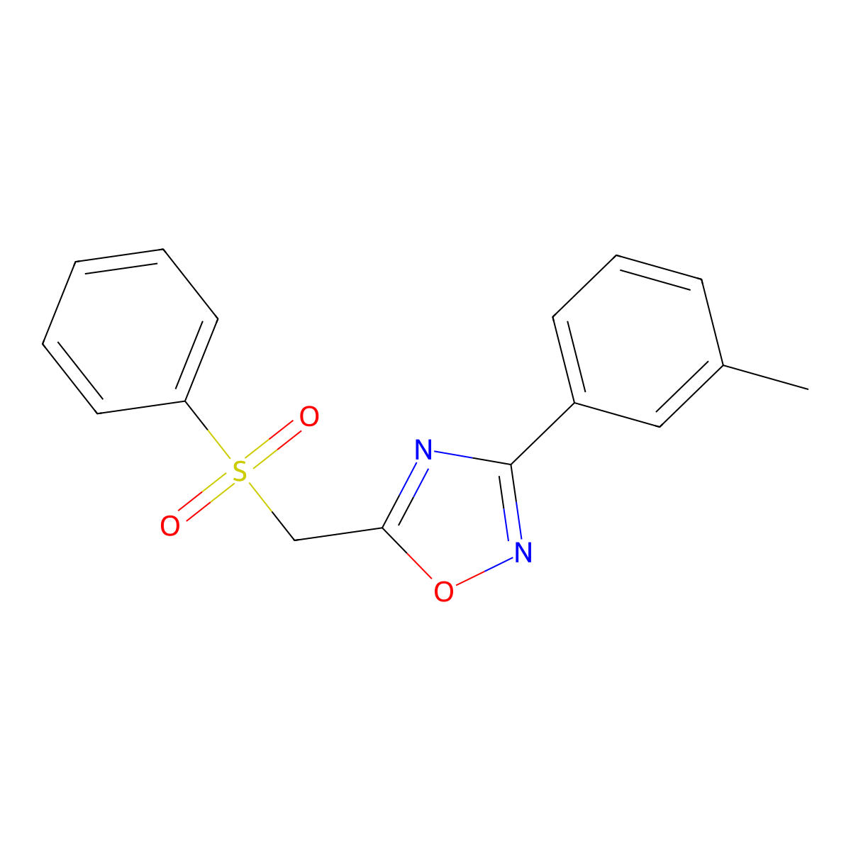 5-((Phenylsulfonyl)methyl)-3-(m-tolyl)-1,2,4-oxadiazole molecular structure, CAS 1105200-09-6
