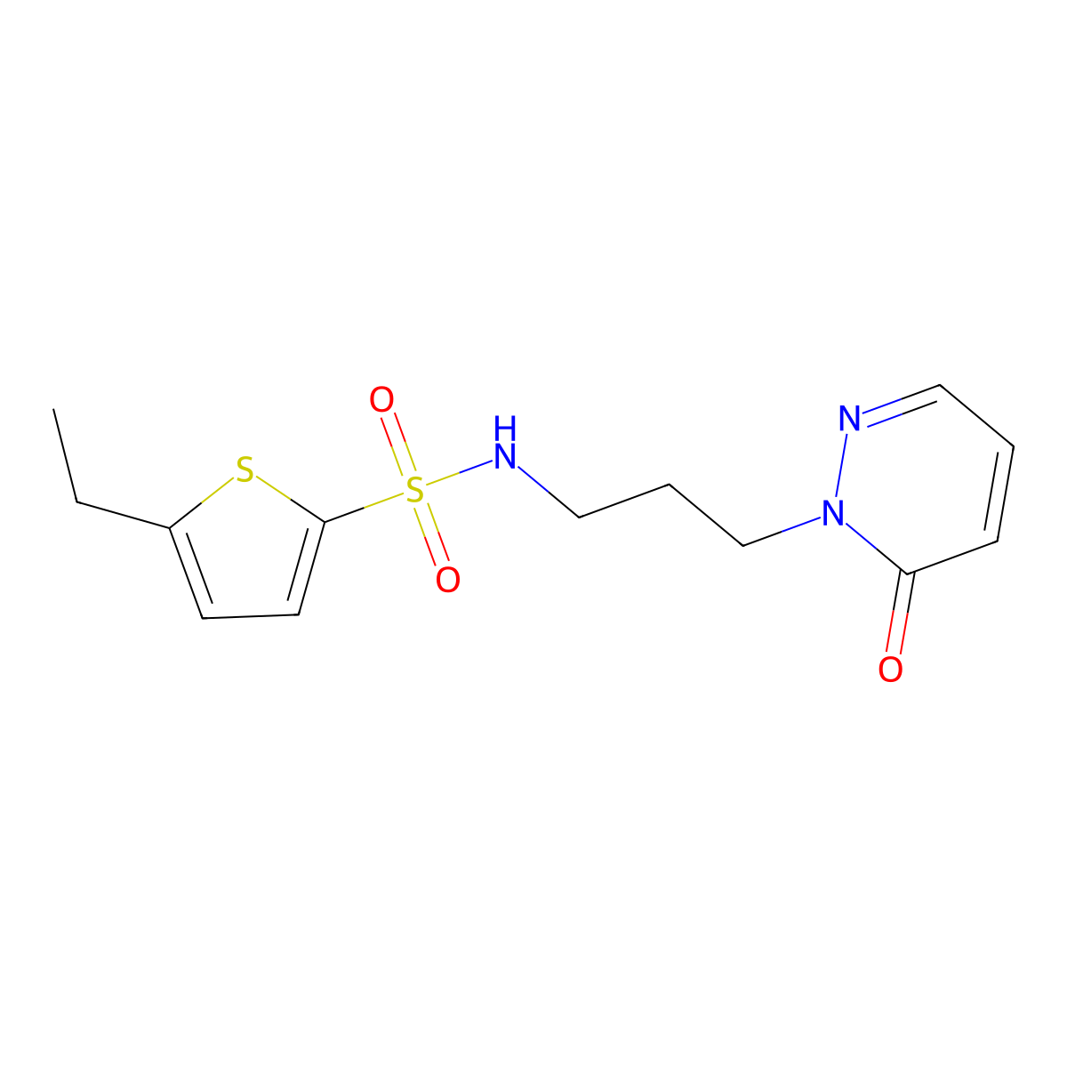 5-ethyl-N-(3-(6-oxopyridazin-1(6H)-yl)propyl)thiophene-2-sulfonamide molecular structure, CAS 1105200-16-5