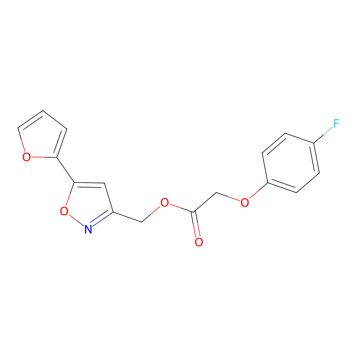 [5-(Furan-2-yl)-1,2-oxazol-3-yl]methyl 2-(4-fluorophenoxy)acetate molecular structure, CAS 1105202-18-3
