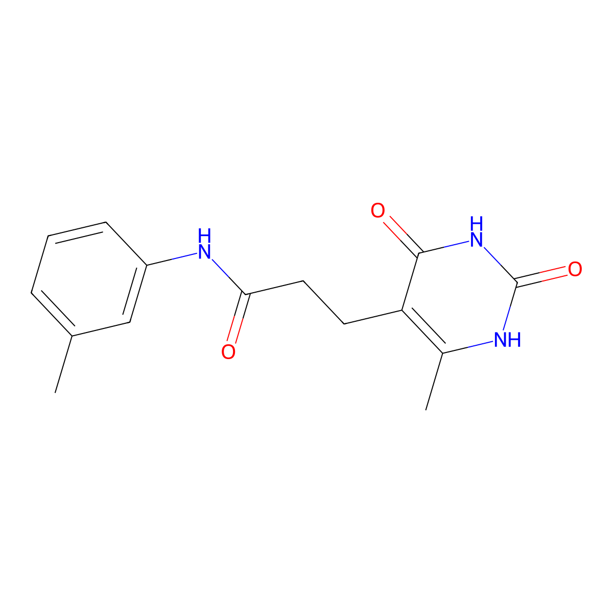 3-(6-methyl-2,4-dioxo-1,2,3,4-tetrahydropyrimidin-5-yl)-N-(m-tolyl)propanamide molecular structure, CAS 1105202-70-7