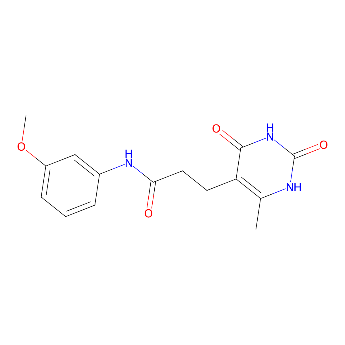 N-(3-methoxyphenyl)-3-(6-methyl-2,4-dioxo-1,2,3,4-tetrahydropyrimidin-5-yl)propanamide molecular structure, CAS 1105202-98-9