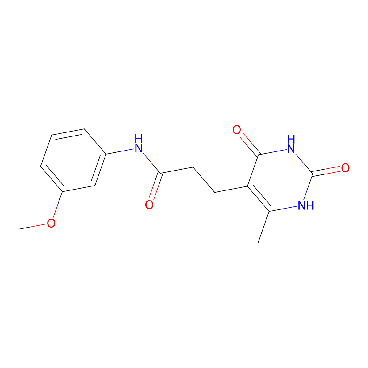N-(3-methoxyphenyl)-3-(6-methyl-2,4-dioxo-1,2,3,4-tetrahydropyrimidin-5-yl)propanamide molecular structure, CAS 1105202-98-9