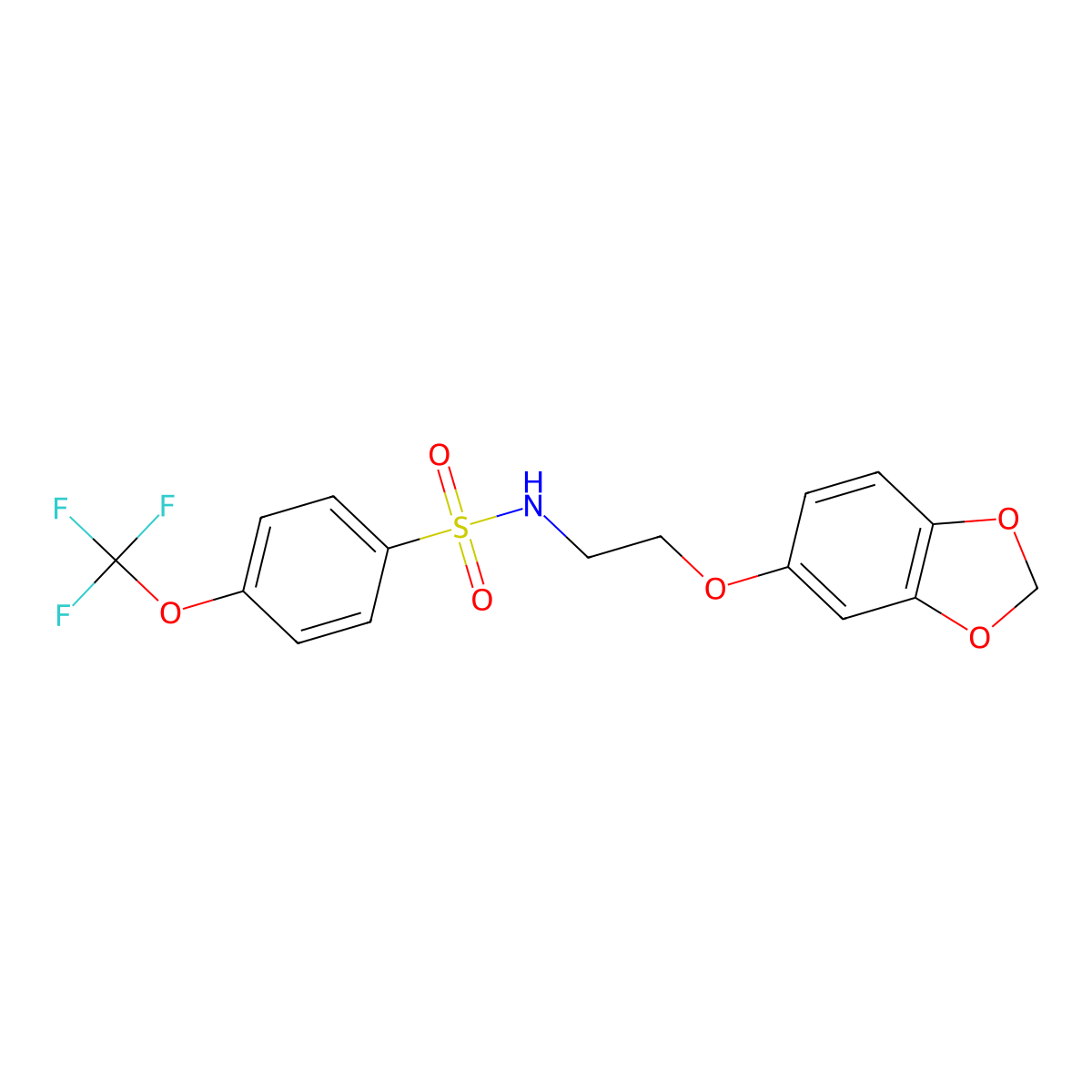 N-(2-(benzo[d][1,3]dioxol-5-yloxy)ethyl)-4-(trifluoromethoxy)benzenesulfonamide molecular structure, CAS 1105204-80-5