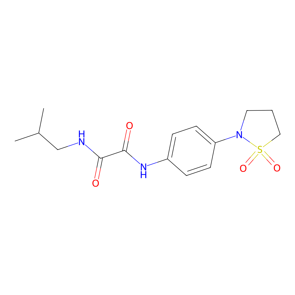 N1-(4-(1,1-dioxidoisothiazolidin-2-yl)phenyl)-N2-isobutyloxalamide molecular structure, CAS 1105206-05-0