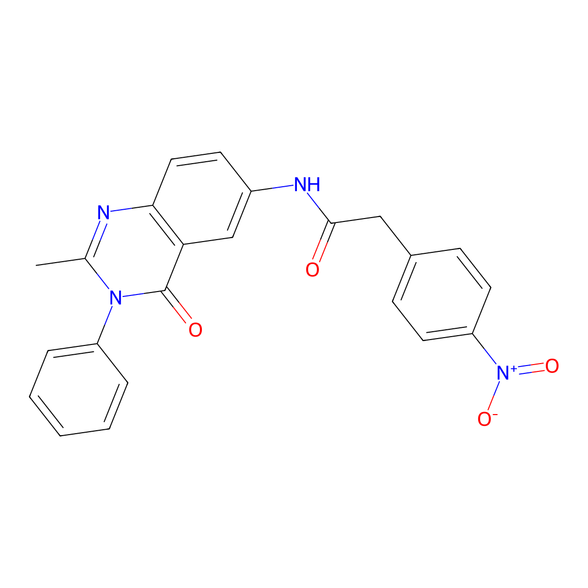 N-(2-methyl-4-oxo-3-phenyl-3,4-dihydroquinazolin-6-yl)-2-(4-nitrophenyl)acetamide molecular structure, CAS 1105206-09-4