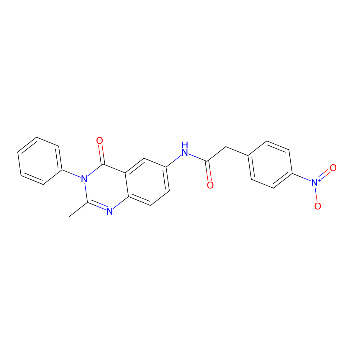N-(2-methyl-4-oxo-3-phenyl-3,4-dihydroquinazolin-6-yl)-2-(4-nitrophenyl)acetamide molecular structure, CAS 1105206-09-4