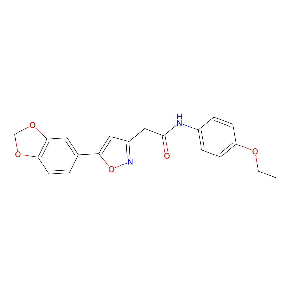 2-(5-(benzo[d][1,3]dioxol-5-yl)isoxazol-3-yl)-N-(4-ethoxyphenyl)acetamide molecular structure, CAS 1105206-26-5