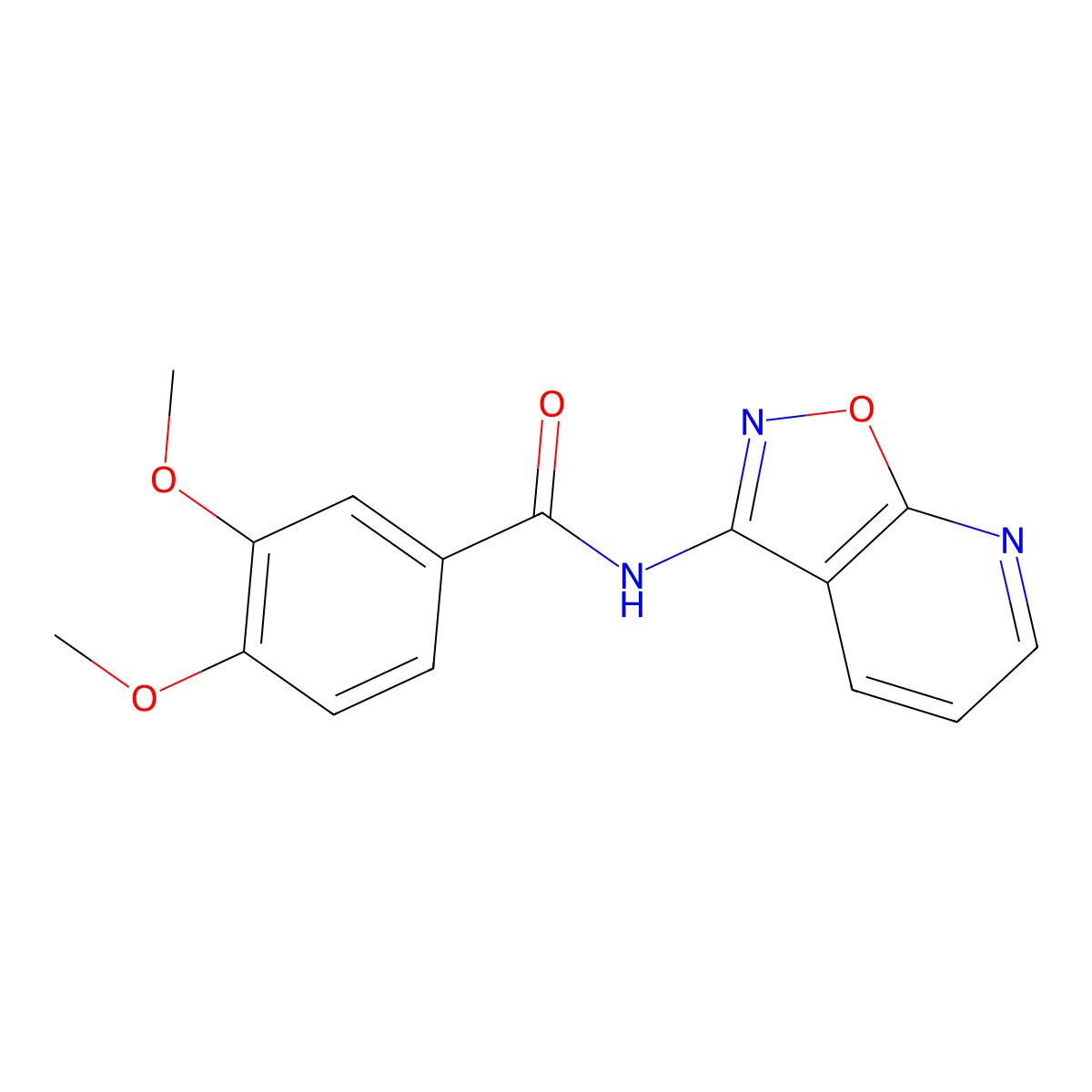 3,4-dimethoxy-N-([1,2]oxazolo[5,4-b]pyridin-3-yl)benzamide molecular structure, CAS 1105206-63-0