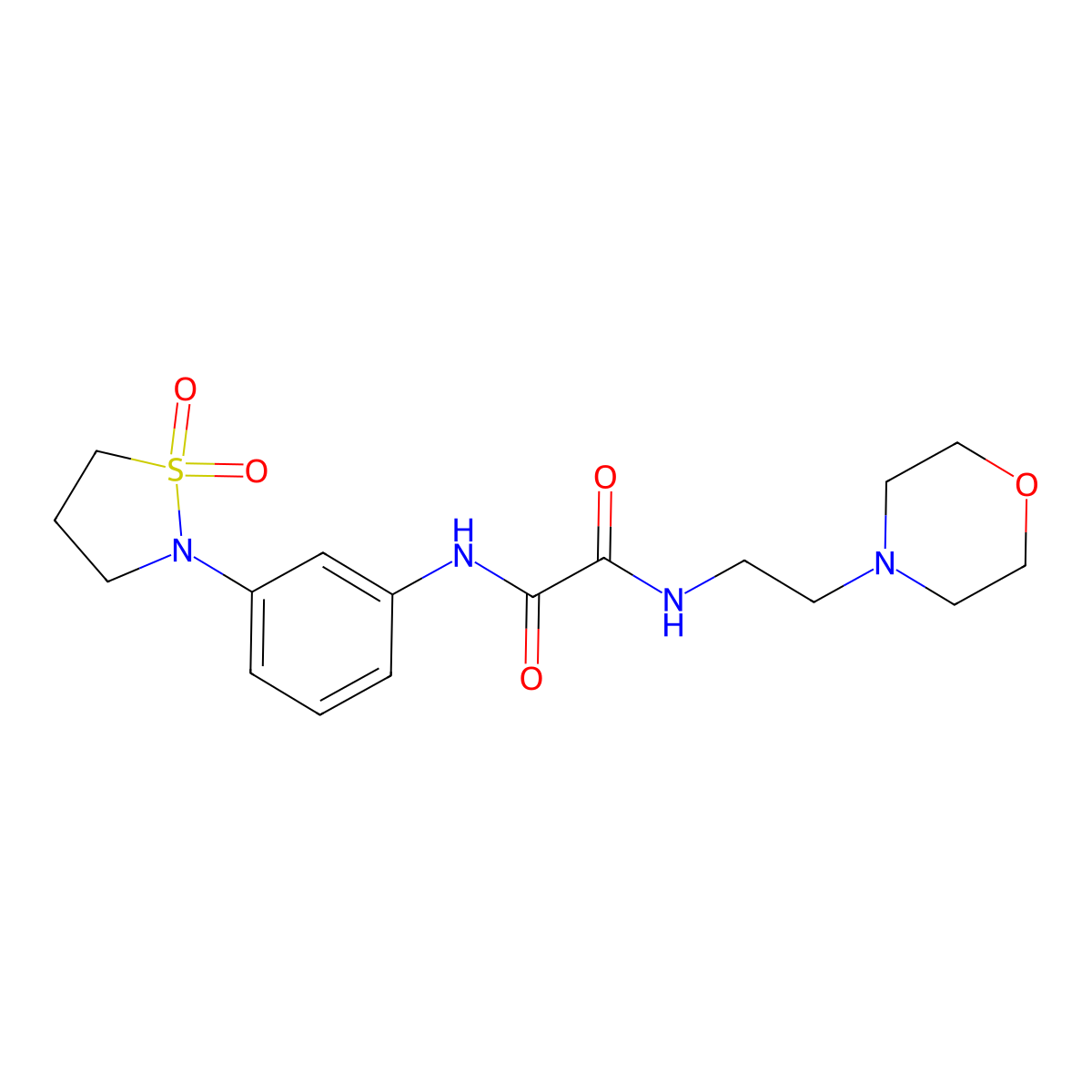 N1-(3-(1,1-dioxidoisothiazolidin-2-yl)phenyl)-N2-(2-morpholinoethyl)oxalamide molecular structure, CAS 1105206-67-4