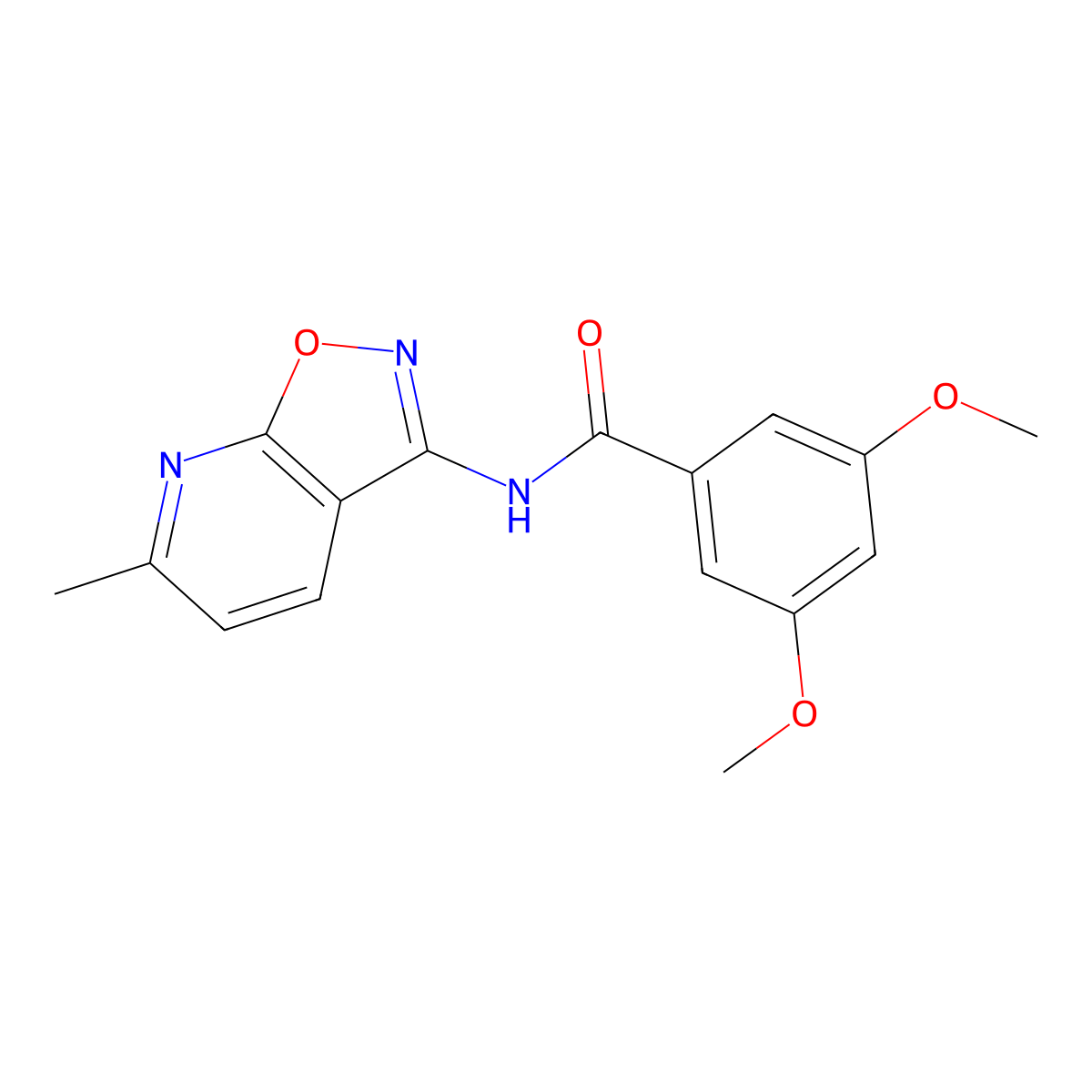 3,5-dimethoxy-N-(6-methyl[1,2]oxazolo[5,4-b]pyridin-3-yl)benzamide molecular structure, CAS 1105206-80-1