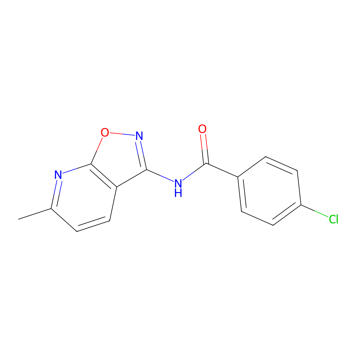 4-chloro-N-(6-methyl[1,2]oxazolo[5,4-b]pyridin-3-yl)benzamide molecular structure, CAS 1105206-92-5