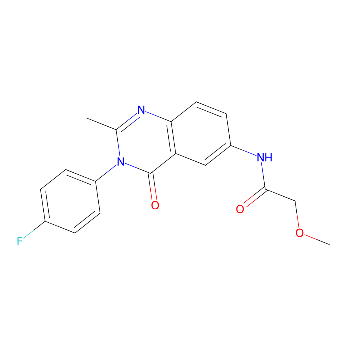 N-(3-(4-fluorophenyl)-2-methyl-4-oxo-3,4-dihydroquinazolin-6-yl)-2-methoxyacetamide molecular structure, CAS 1105207-71-3